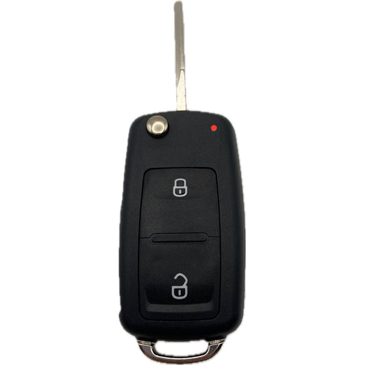 Autoschlüssel komplett mit Platine Funk Klappschlüssel kompatibel für VW 2 Tasten 5K0 837 202