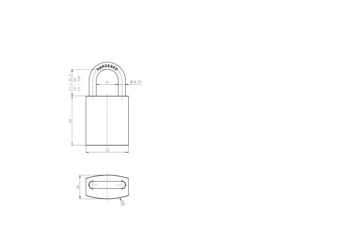 Hangschloss DOM IX Twido mit Sicherungskarte