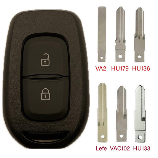 Autoschlüssel Gehäuse geeignet für Dacia, Renault für Funk Schlüssel 2 Taster oder 3 Taster