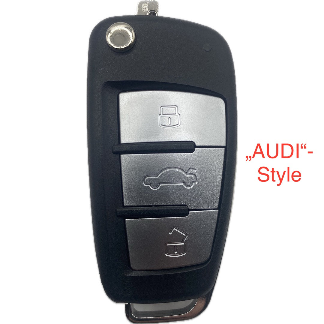 Autoschlüssel komplett mit Platine Funk Klappschlüssel kompatibel für VW 2 oder 3 Tasten