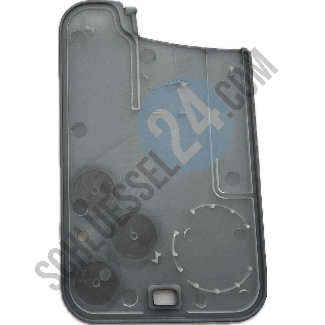 Kartenschlüssel silber, Autoschlüssel Gehäuse Funk geeignet für Renault Scenic II, Megane II, Velsatis, Espace 4, Laguna mit 3 Tasten
