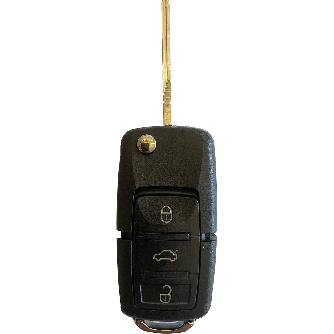 Autoschlüssel Gehäuse für Funk geeignet für VW 3Taster (LED Mitte)