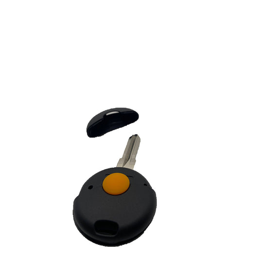 Autoschlüssel Gehäuse für Funk Schlüssel geeignet für SMART 1 Taster Knopf orange