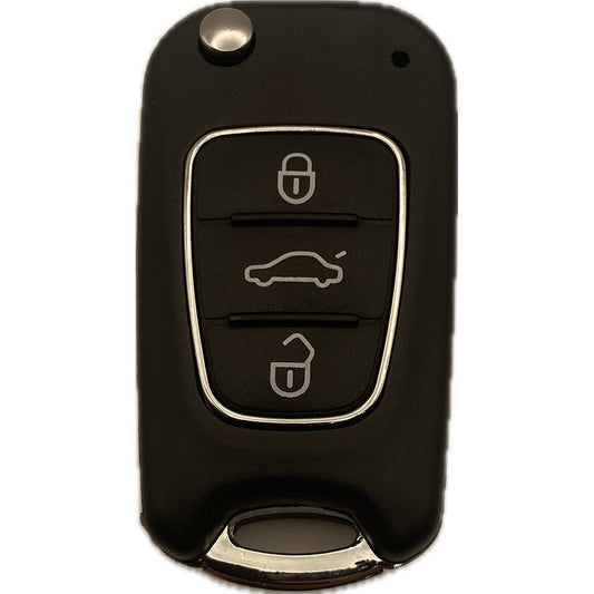 Autoschlüssel Gehäuse für Funk Klappschlüssel geeignet für Hyundai (mit Silber)