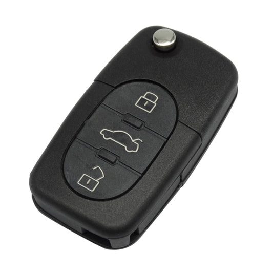 Autoschlüssel Gehäuse für Funk Klappschlüssel geeignet für ältere AUDI 3 Taster