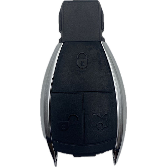 Autoschlüssel Gehäuse, Funk Schlüssel geeignet für Mercedes Benz Chrom 3 Taster