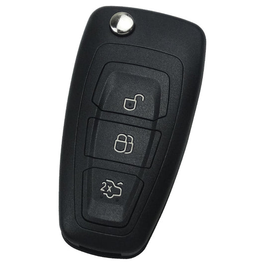 Auto Schlüssel Gehäuse für Funk Klapp Schlüssel kompatibel mit FORD 3 Taster
