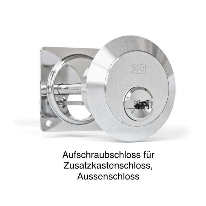 Aufschraubschloss DOM IX Teco mit Sicherungskarte, Wendeschlüssel
