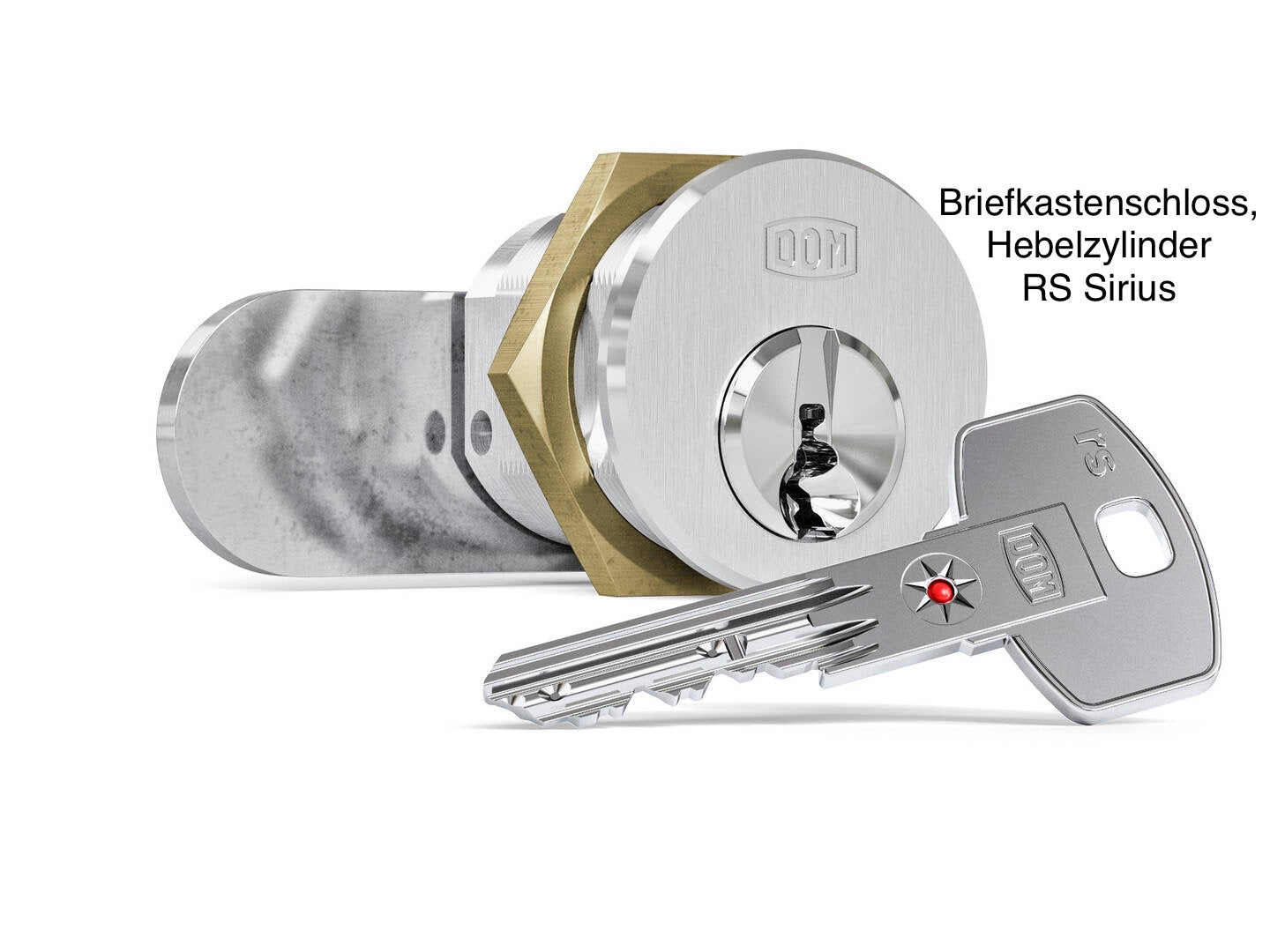 Briefkastenschloss, Hebelschloss DOM RS Sirius mit Sicherungskarte