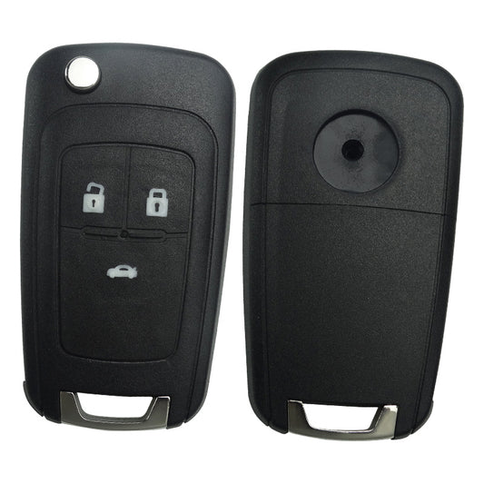 Autoschlüssel Gehäuse für Funk Klappschlüssel geeignet für Opel (2009 - 2016) 3 Taster