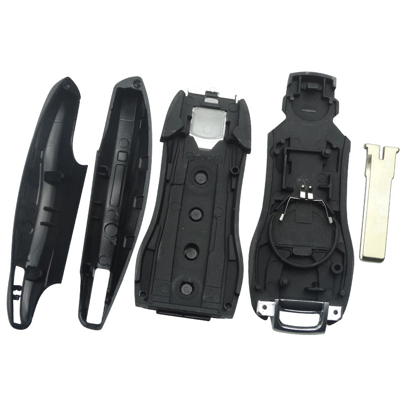 Autoschlüssel Gehäuse für Funk Schlüssel Keyless Go geeignet für Porsche 4 Tasten Umbausatz (angepasst auf aktuelle Schlüsselform)