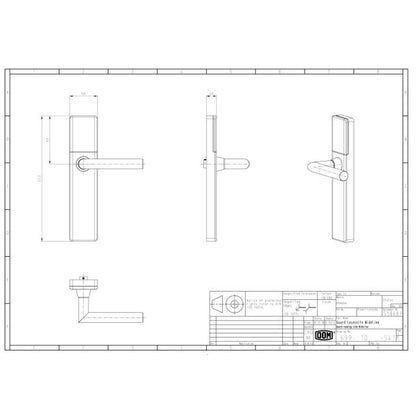 DOM ENiQ Guard Wideline Set einseitig lesend (mit mechanischem Innenbeschlag)