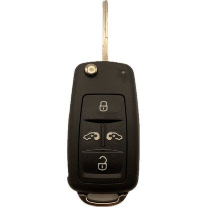 Autoschlüssel Gehäuse für Funk Klappschlüssel geeignet für VW 5 Tasten Sharan, Alhambra, Multivan
