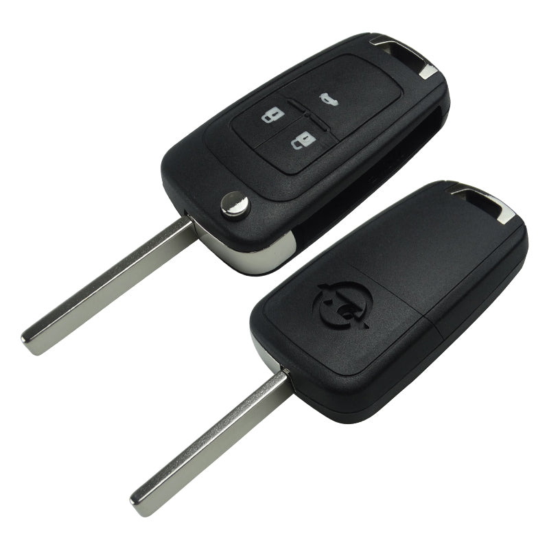 Autoschlüssel komplett für Funk Klappschlüssel geeignet für Opel ab (2009 - 2016) 3 Taster