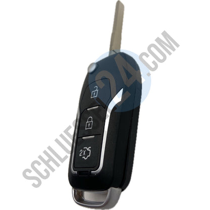 Autoschlüssel Gehäuse Upgrade für Funk Schlüssel geeignet für Ford 3 Taster