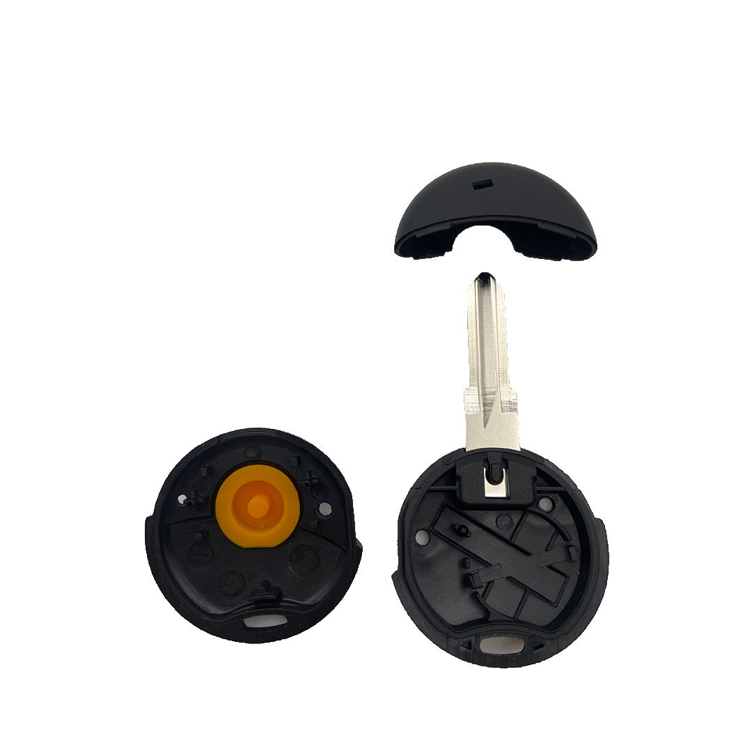 Autoschlüssel Gehäuse für Funk Schlüssel geeignet für SMART 1 Taster Knopf orange