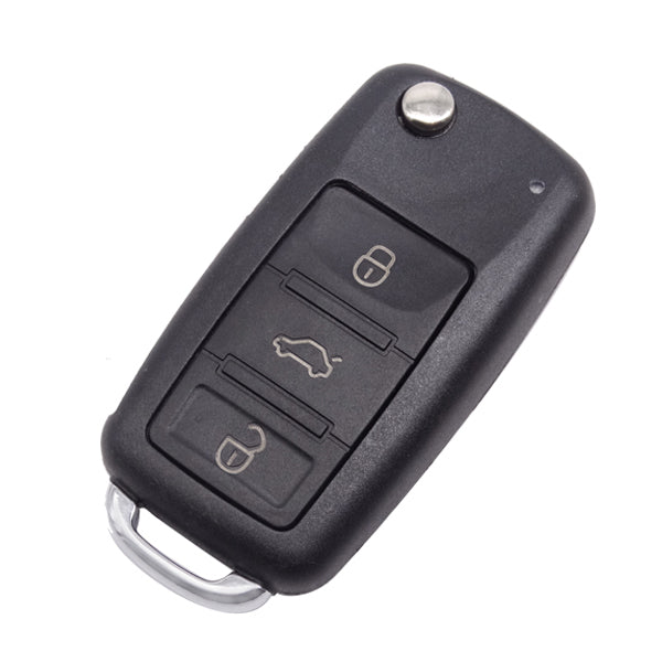 Autoschlüssel Gehäuse für Funk Klappschlüssel geeignet für VW 3 Tasten (LED oben)