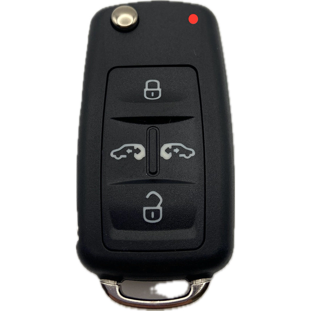 Autoschlüssel komplett mit Platine Funk Klappschlüssel kompatibel für VW 4 Tasten 5K0 837 202