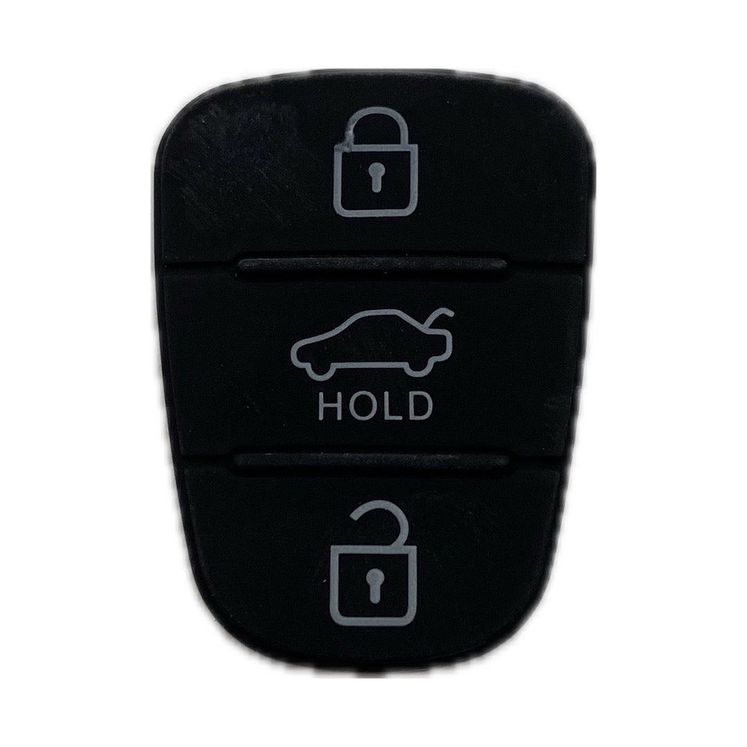 Autoschlüssel Gummitastatur für Funk Klappschlüssel geeignet für Hyundai und KIA 3 Tasten „Hold“ Button