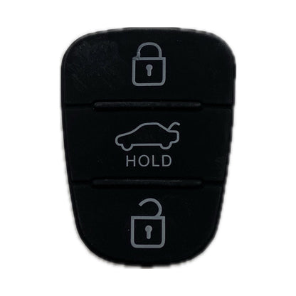 Autoschlüssel Gummitastatur für Funk Klappschlüssel geeignet für Hyundai und KIA 3 Tasten „Hold“ Button