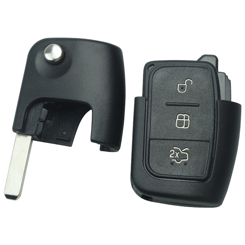 Autoschlüssel Gehäuse für Funk Klappschlüssel geeignet für FORD 3 Tast –  schluessel24
