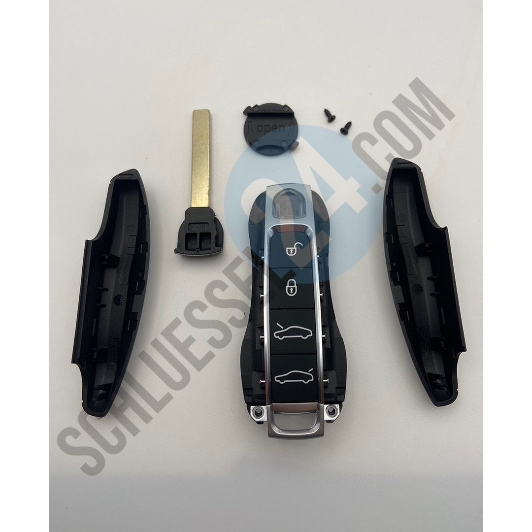 Autoschlüssel Gehäuse für Funk Schlüssel geeignet für Porsche 4 Tasten Keyless Go