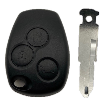 Autoschlüssel Gehäuse 2 oder 3 Taster Funkschlüssel geeignet für Renault, Dacia, Opel, NISSAN
