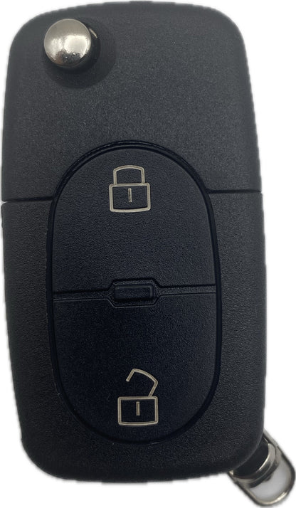 Autoschlüssel Gehäuse für Funk Klappschlüssel geeignet für ältere AUDI 2 oder 3 Taster
