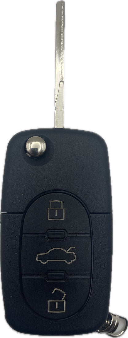Autoschlüssel Gehäuse für Funk Klappschlüssel geeignet für ältere AUDI 2 oder 3 Taster