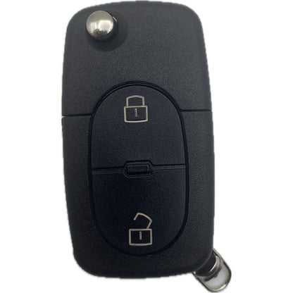 Autoschlüssel Gehäuse für Funk Klappschlüssel geeignet für ältere AUDI 2 oder 3 Taster
